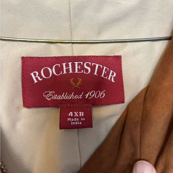100% Leather Suede Rochester Jacket Brown Size 4X Big - Picture 2 of 8